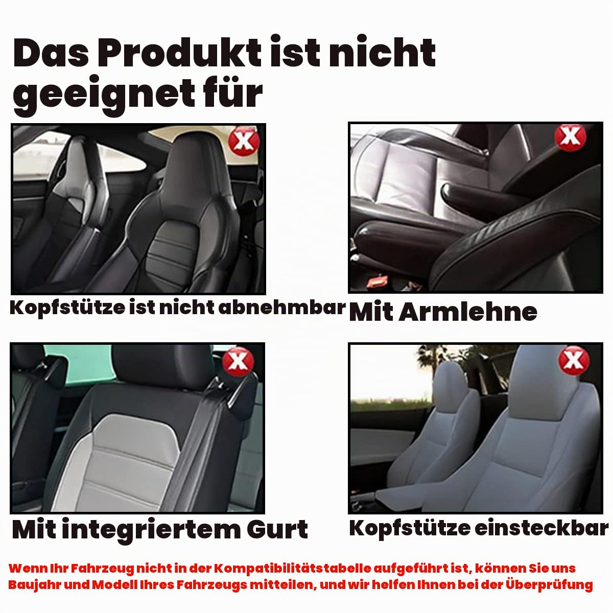 JNNJ 9 Stück Autositzbezüge Kompletter Satz, Auto-Schonbezug Für Highbacksitz, Universell Einsetzbarer Sitzbezug Perfekter Schutz, Für Die Meisten Autos, Vans(Grau)