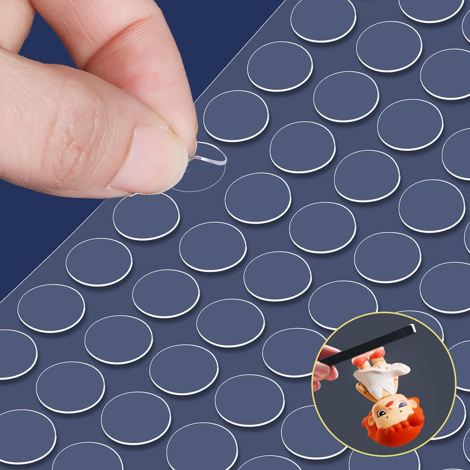 NOMMO Sticky Tack for Wall Hanging, Poster Putty for Walls,Two-Sided Mounting Putty, Waterproof Stickers Dots for Festival, Putty for Hanging Pictures,Clean Removable (800, 10mm)