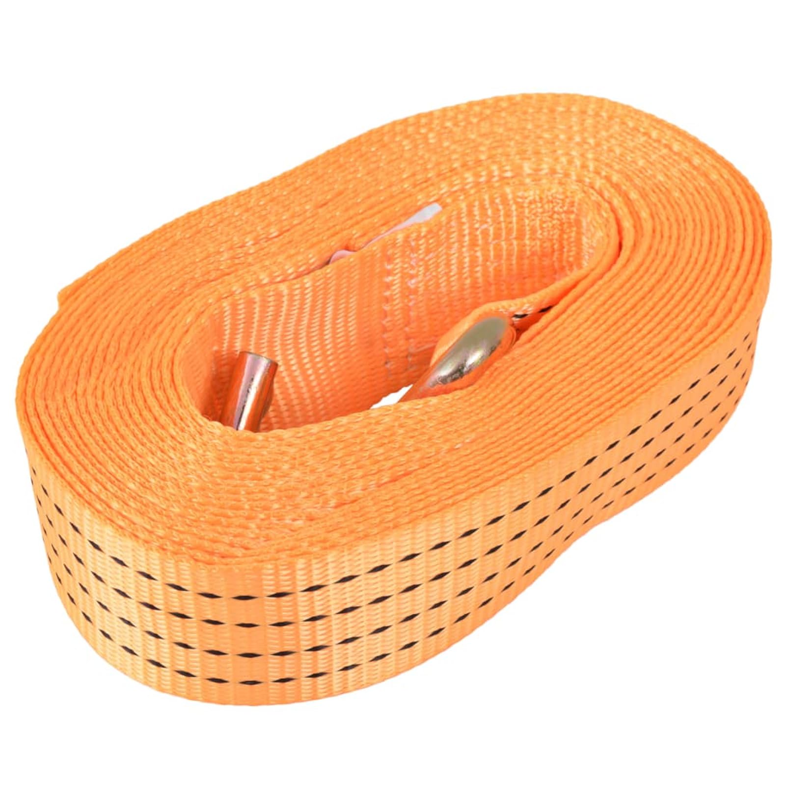 Ratschen-Spanngurte 2 t, 8 m × 50 mm, orange, 10 STK, Polyester | Zurrkraft 2 t je Gurte, hochwertiger Polyester, EN-12195-2-zertifiziert, mit J-Haken und Druckratsche