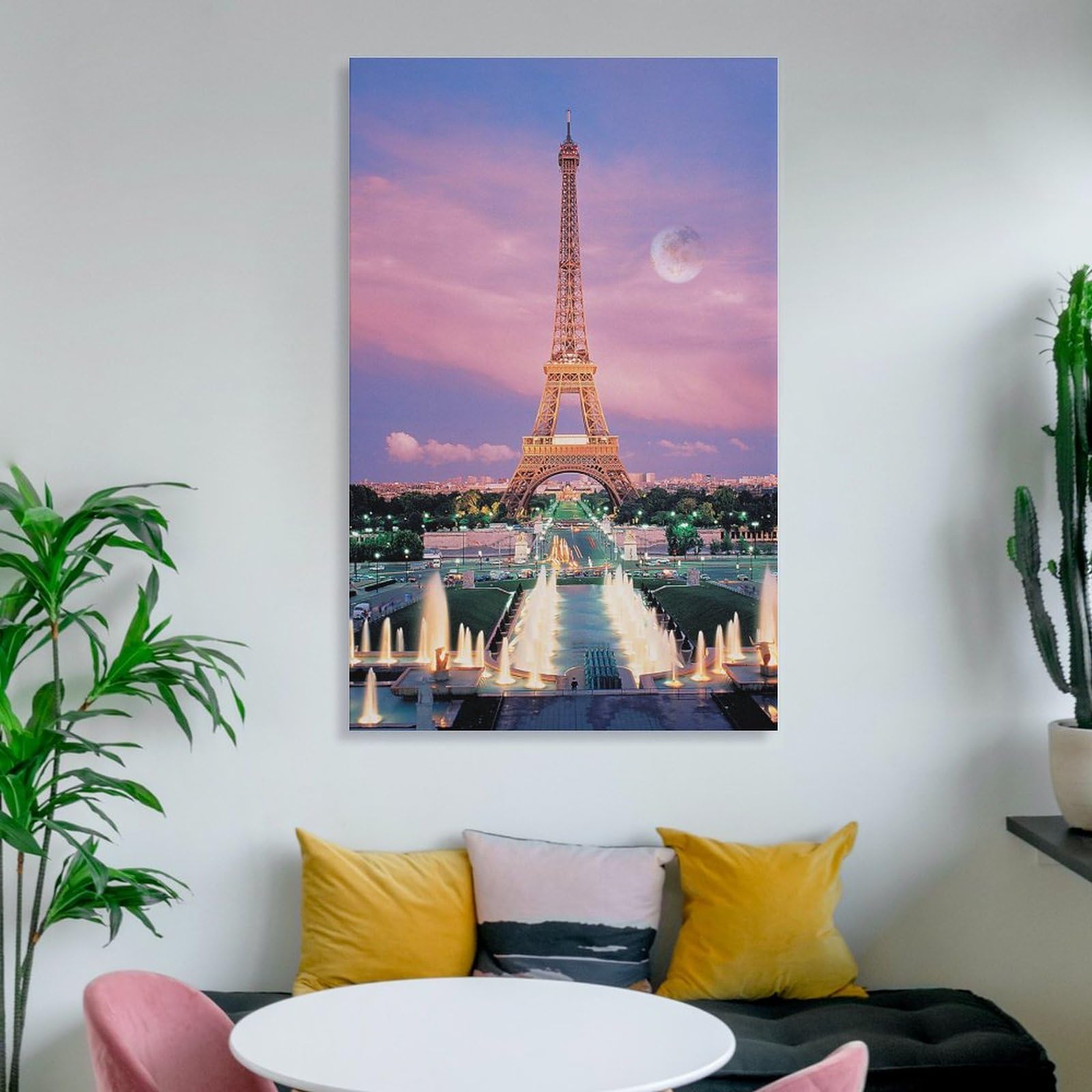 Amazon.co.jp: 絵画 夕暮れのエッフェル塔インテリア 絵画 パリ