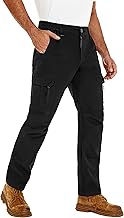 Lzzidou Men's Ripstop Tactical Pants, Water Resistant Lightweight Cargo Pants, Outdoor Work Hiking Pants with Zipper Pockets