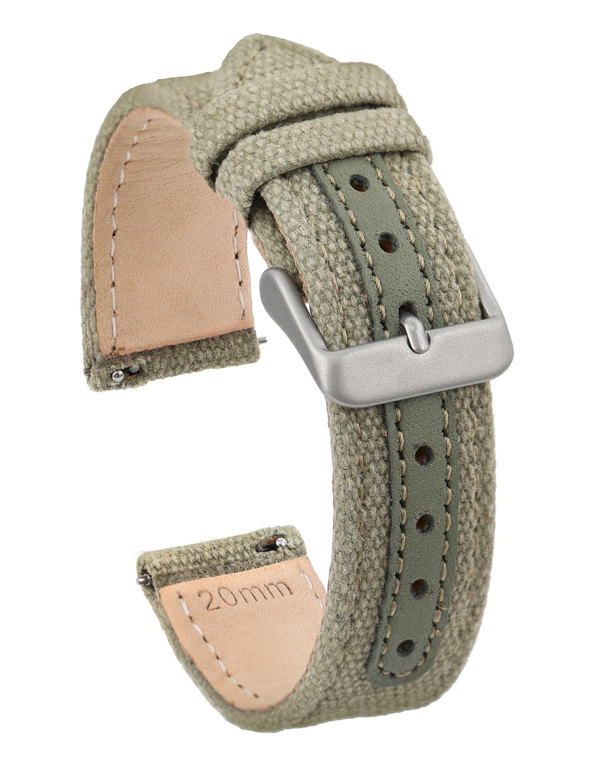 TACTICAL FROG20mm 22mm Fast Release Nylon Watch band with Stainless Steel Buckle, Two-Piece Waterproof Nylon Watch Strap for Men & Women