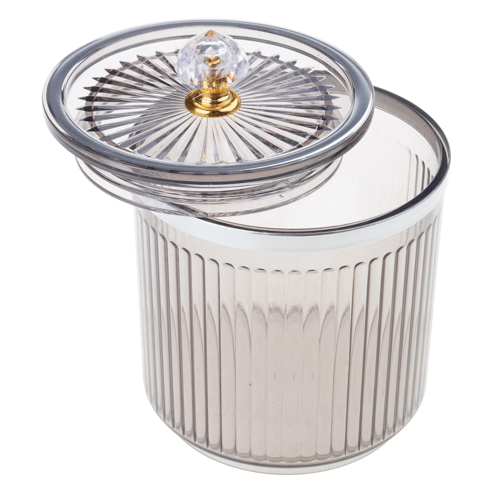 Tertioi F Dustproo Toothpick Box Acrylic Storage Jar Or Makeup Tools Cotton Swab And Pad Dispenser Bathroom Or Dresser Bathroom Storage