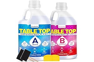 Table Top Epoxy Resin 2 Gallon Kit: Ultra-Gloss, Crystal Clear, UV-Resistant