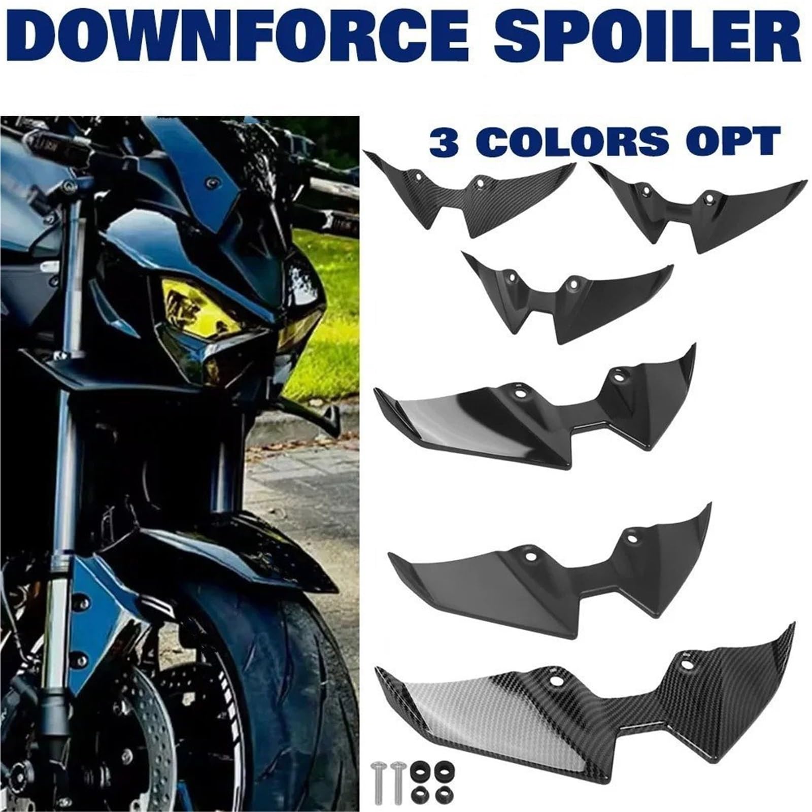d'air Latéraux Carénage Avant Ailes Kit De Spoiler Avant pour pour Z900 Z900SE 2025+ Aileron, Cache Aérodynamique, Ailerons Carénage, Déflecteur D'appui