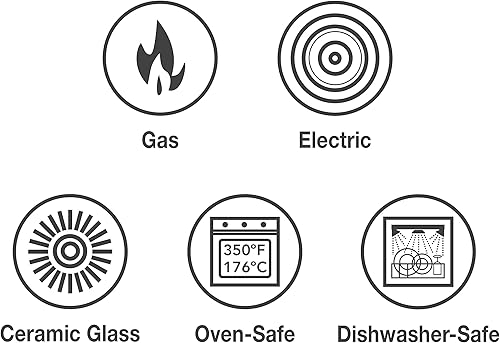 Miniatura 8 de Tramontina Horno holandés cubierto Gourmet Ceramica Deluxe de 5 cuartos de galón rojo metálico 80110064DS