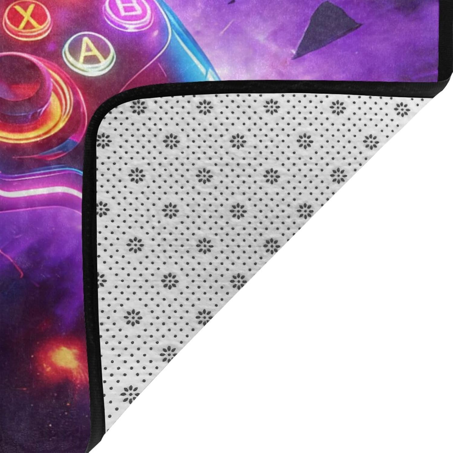 Area Rugs Cover,Colorful Neon Game Controller Soft Washable Floor Carpets Mats Non-Skid Rug for Kids Living Room Bedroom Boys Game Room Decor 3x5 Ft