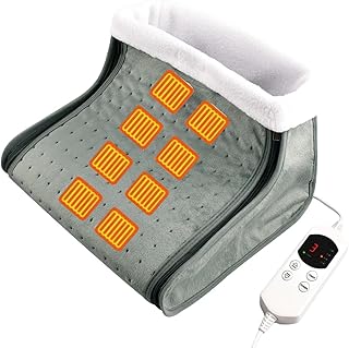 Electric Foot Warmer, Rapid Heating Pad for Feet Under Desk, 14' *12' Ultra LargeFoot Massage with 6 Heating Levels & 4 Time Settings Overheat Protection for Men and Women,Washable Detachable