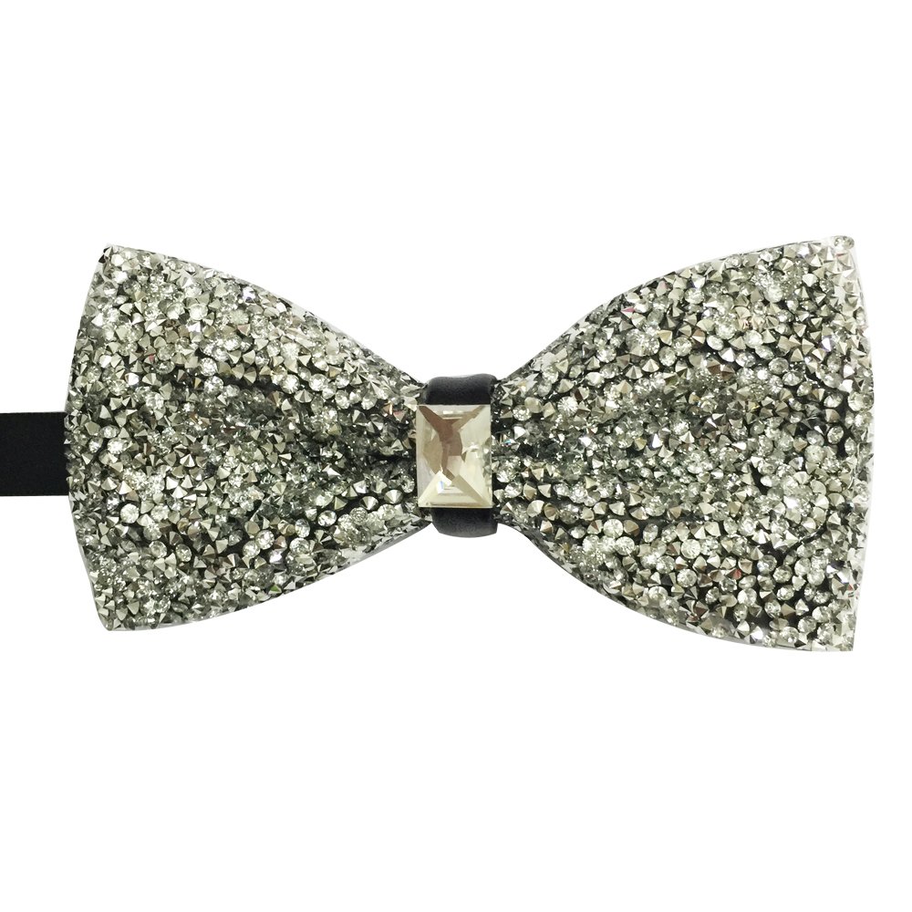 Mens Rhinestone Shinning Luxury Pre-tied Bow Tie Party Banquet Bowtie Wedding Accessories