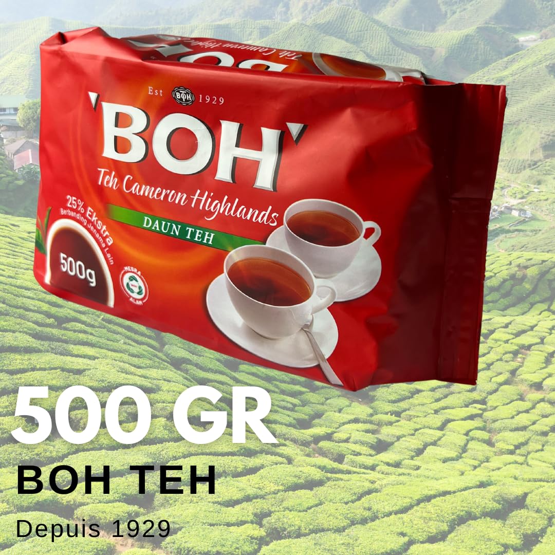 ALIBOOSTER - BOH Herbata czarna 500 g | infuzja, mocna i żywa | góry Azji Cameron Highlands