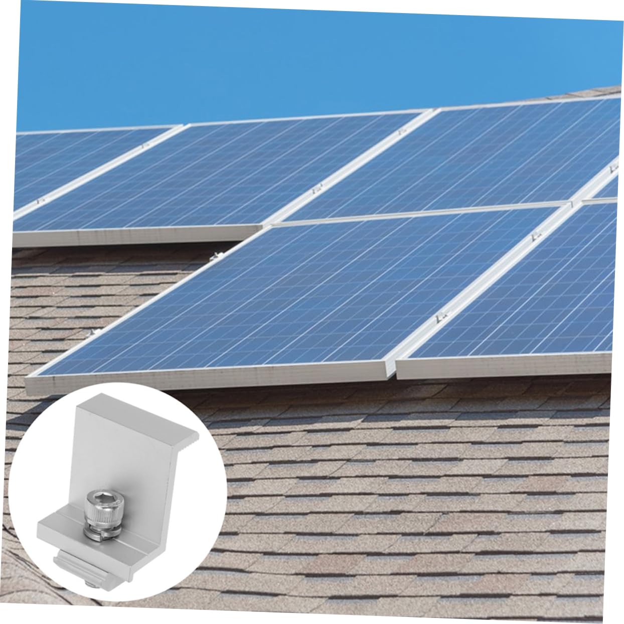 12 Soportes de Montaje para Paneles Solares M8x25 de Aluminio