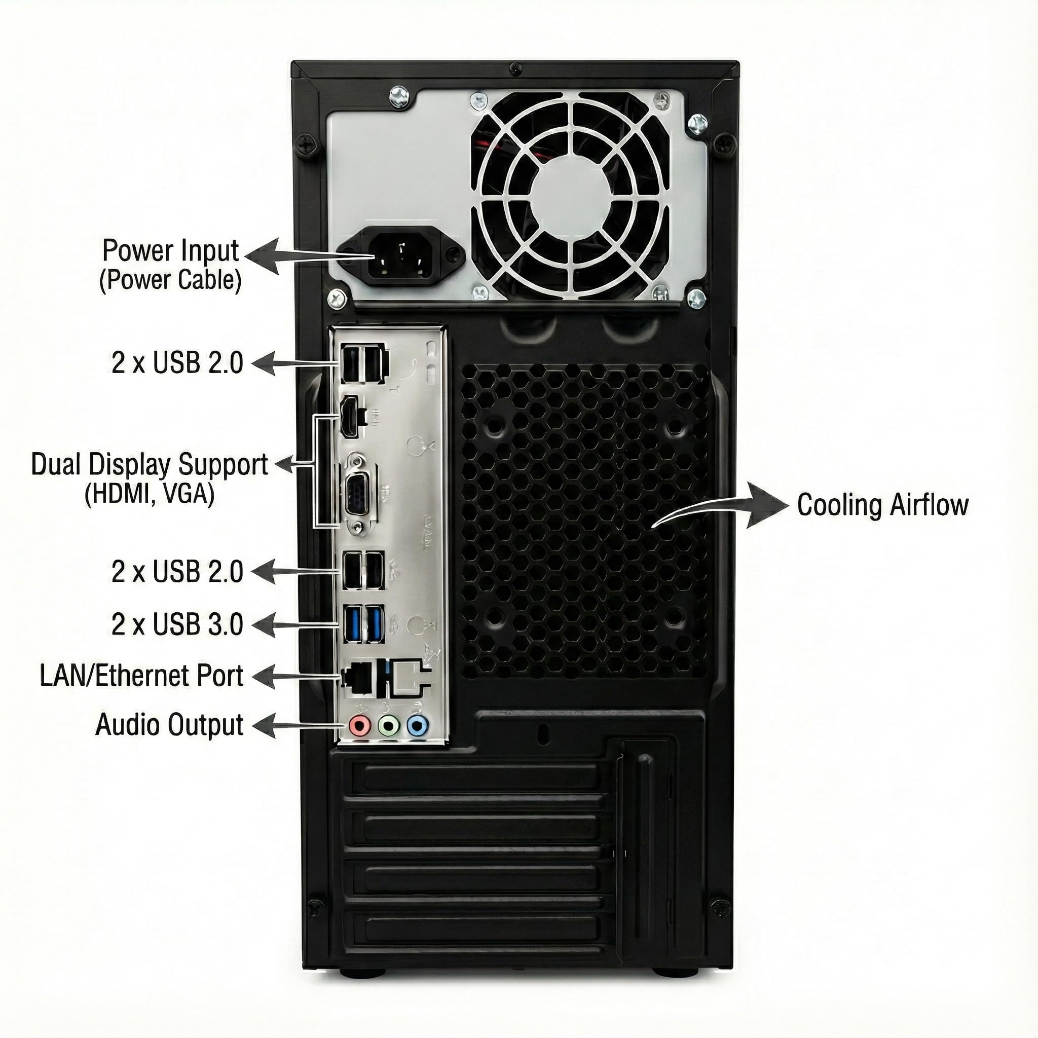 NXTGN Core i7 Desktop Computer PC | Core i7-4770 3.40Ghz| 16GB RAM | 512GB SSD | 5G WiFi & Bluetooth | HDMI, VGA, Ethernet | USB 3.0 | Windows 11 Pro & Office 21 Installed | 2 Year On-Site Warranty — Amazon image 5