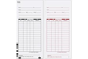 High-Visibility Lathem Time Cards E8-100 Thermal