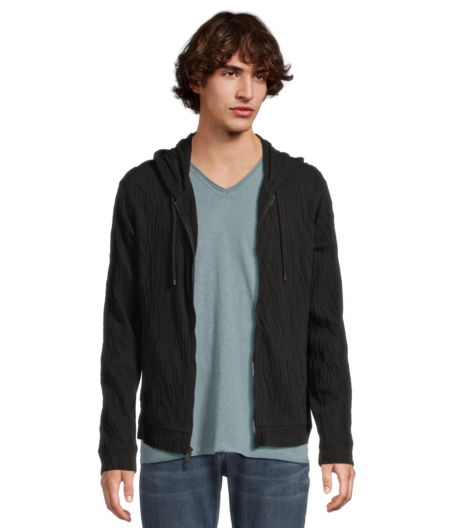 John Varvatos mens Ihsan Zip Hoodie