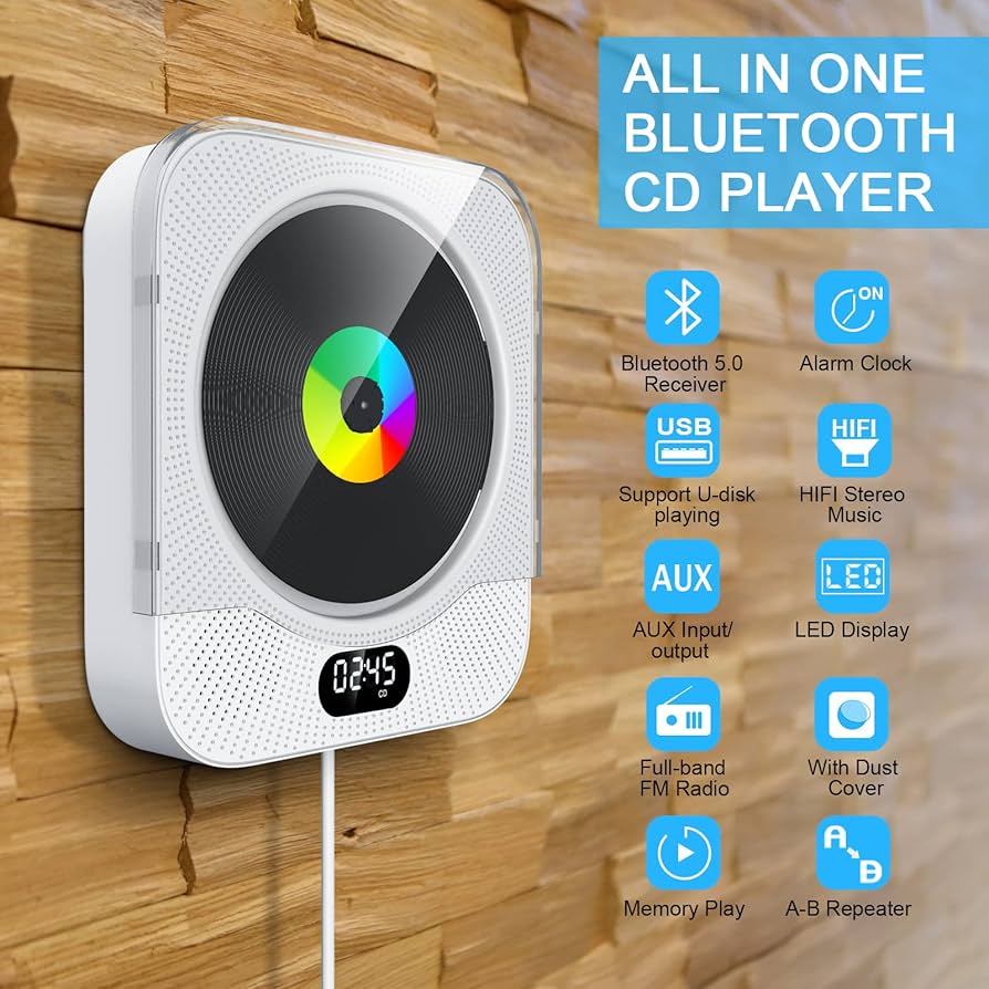 CDプレーヤー 卓上置き式 ラジカセ 多機能 防塵透明カバー付き ホワイト 楽天市場】CDプレーヤー 卓上置き式 ラジカセ 多機能 防塵透明