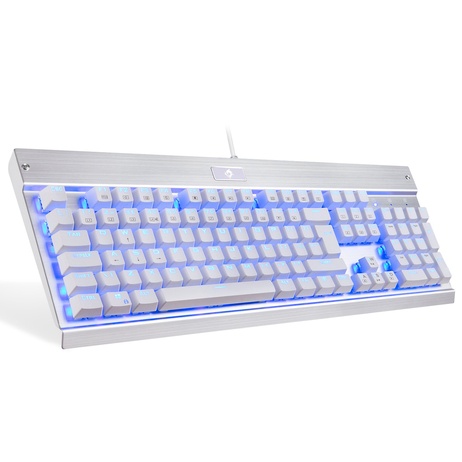 Buy Eagletec KG011UK Wired Keyboard USB Ergonomic Mechanical Keyboard Illuminated Backlit 105