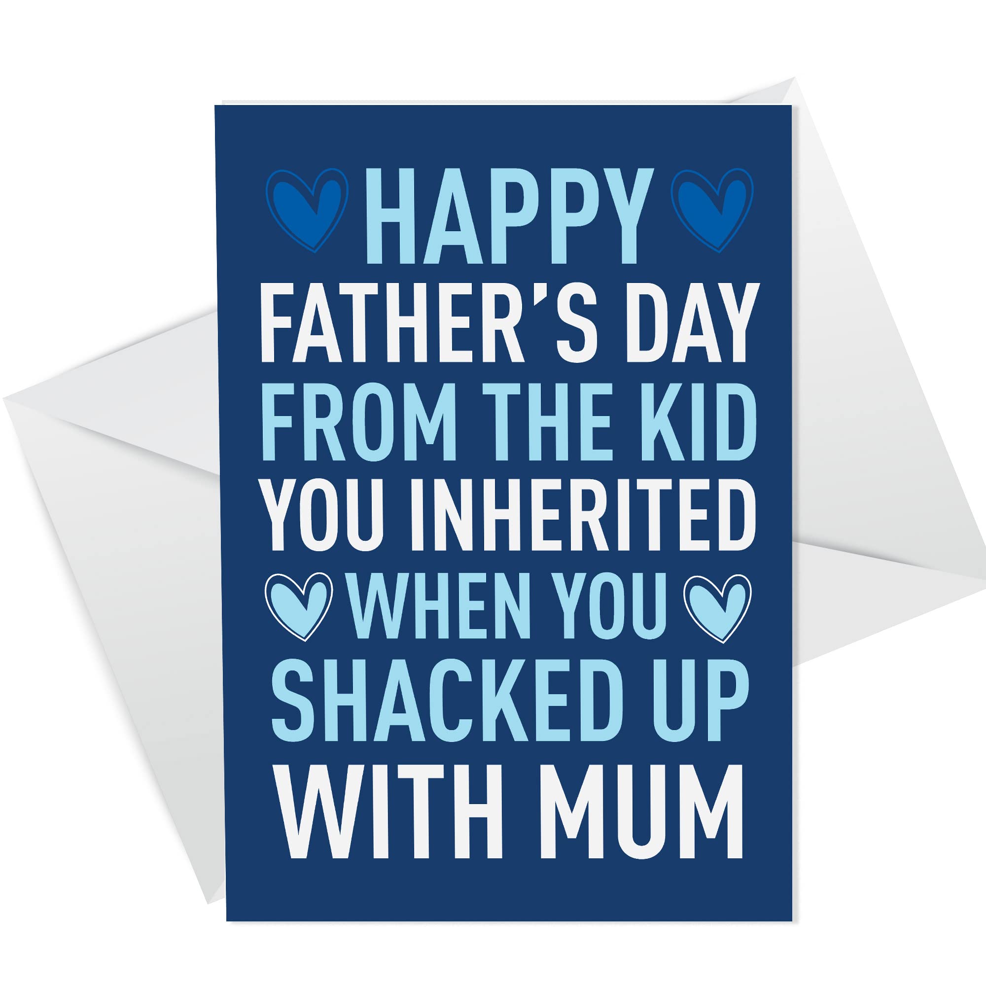 RED OCEAN Stepdad Funny Fathers Day Card Fathers Day Card From The Kid You Inherited Daughter Son Card