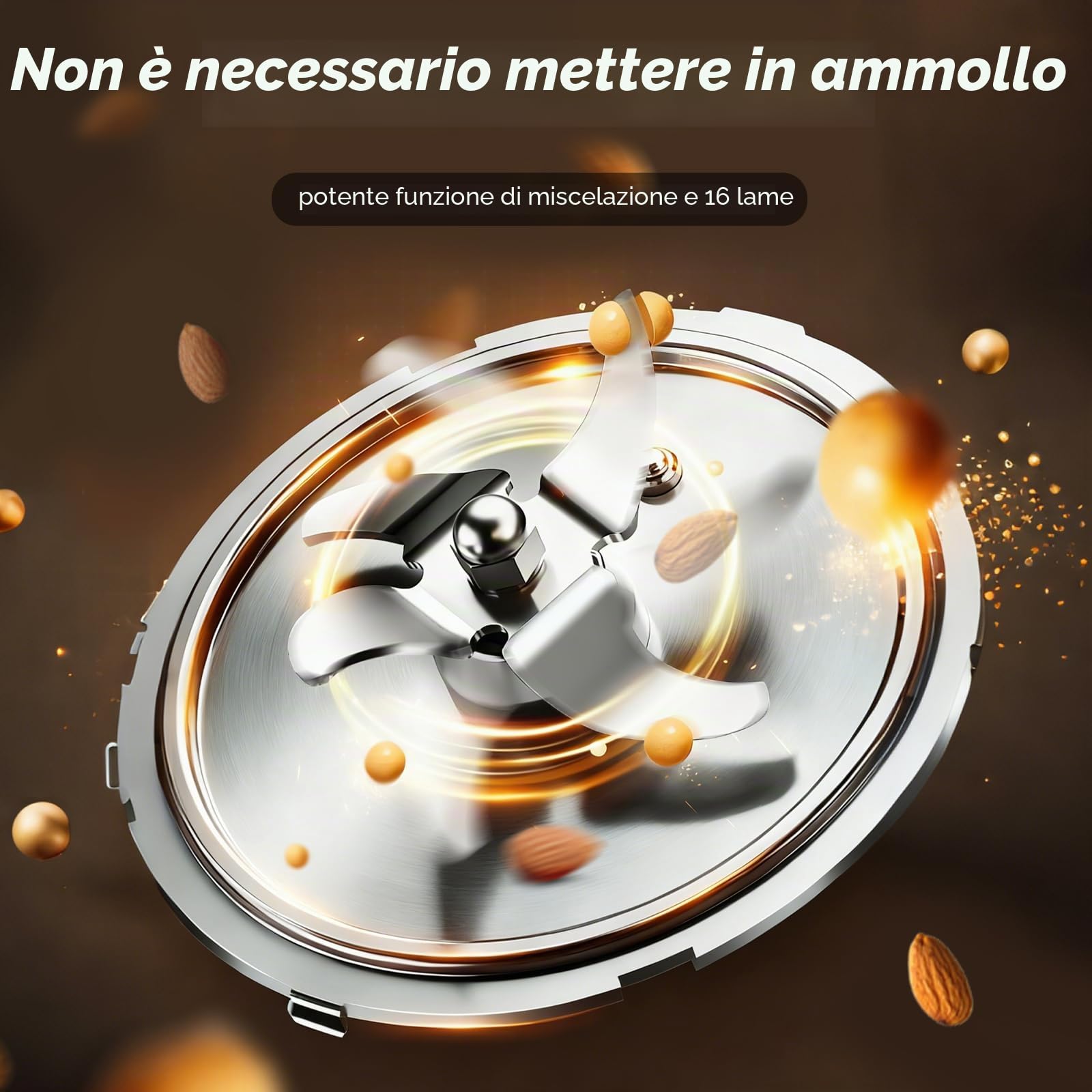 Macchina per il latte di noci, 1400 ml, multifunzione, automatica, con display LED, con funzione di autopulizia e avvio ritardato, per latte vegetale fatto in casa, soia, avena