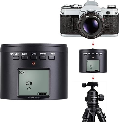 Miniatura 6 de Suptig Soporte de trípode para cámara de montaje en trípode eléctrico de 360 grados, compatible con teléfono, Gopro, DJI osmo, Insta 360 y cámara