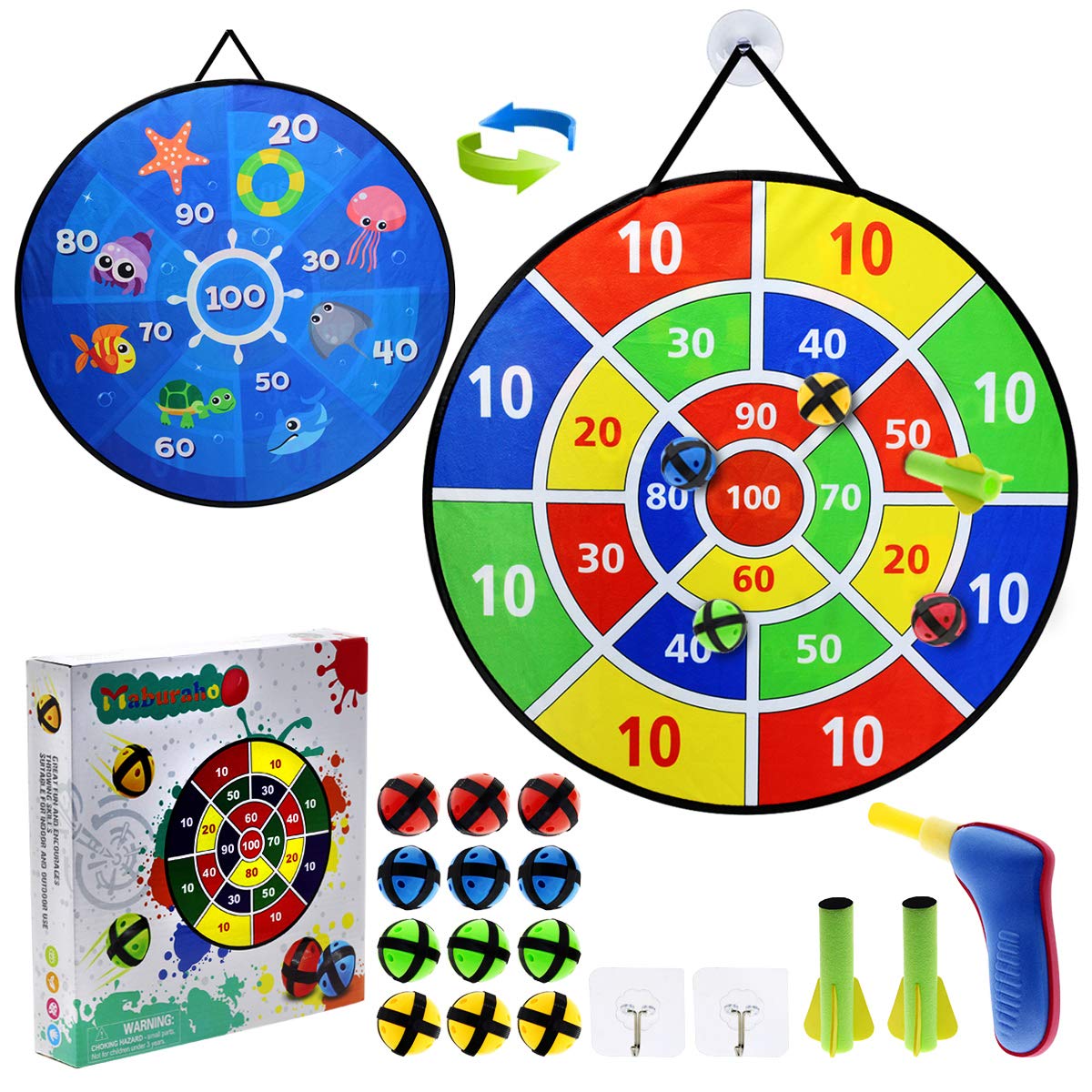Buy Dart Board for Kids,12 Sticky Balls,1 Toy ,2 Dart Bullets Set,Kids