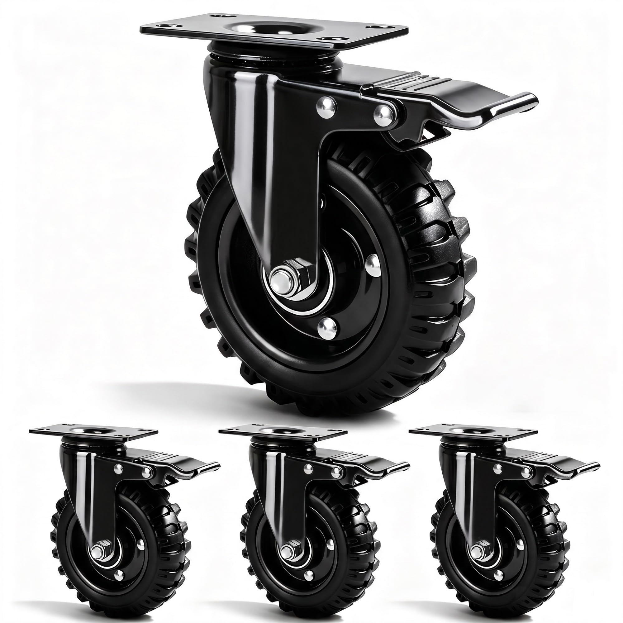 Heavy Duty Caster Wheels - 2400lb Capacity -11