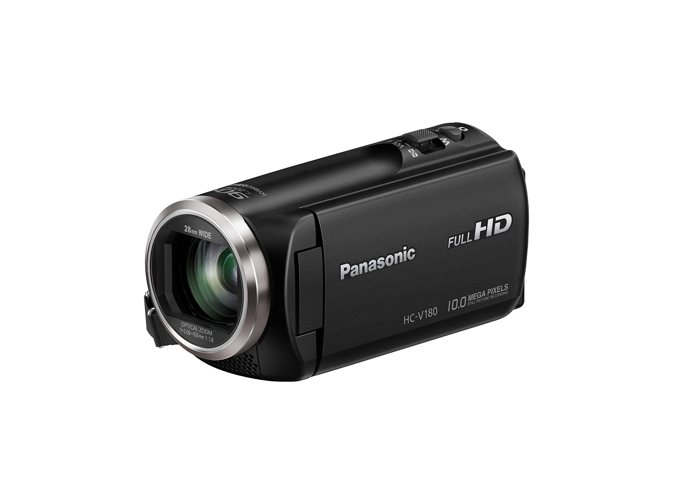 Panasonic Full HD Camcorder HC-V180K, 50X Optical Zoom, 1/5.8-Inch