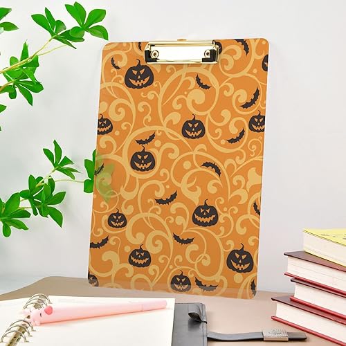 Miniatura 9 de Portapapeles de ilustración de Halloween, tamaño A4, tamaño carta, para enfermera, escuela de enfermería, plateado, 12 x 9 pulgadas