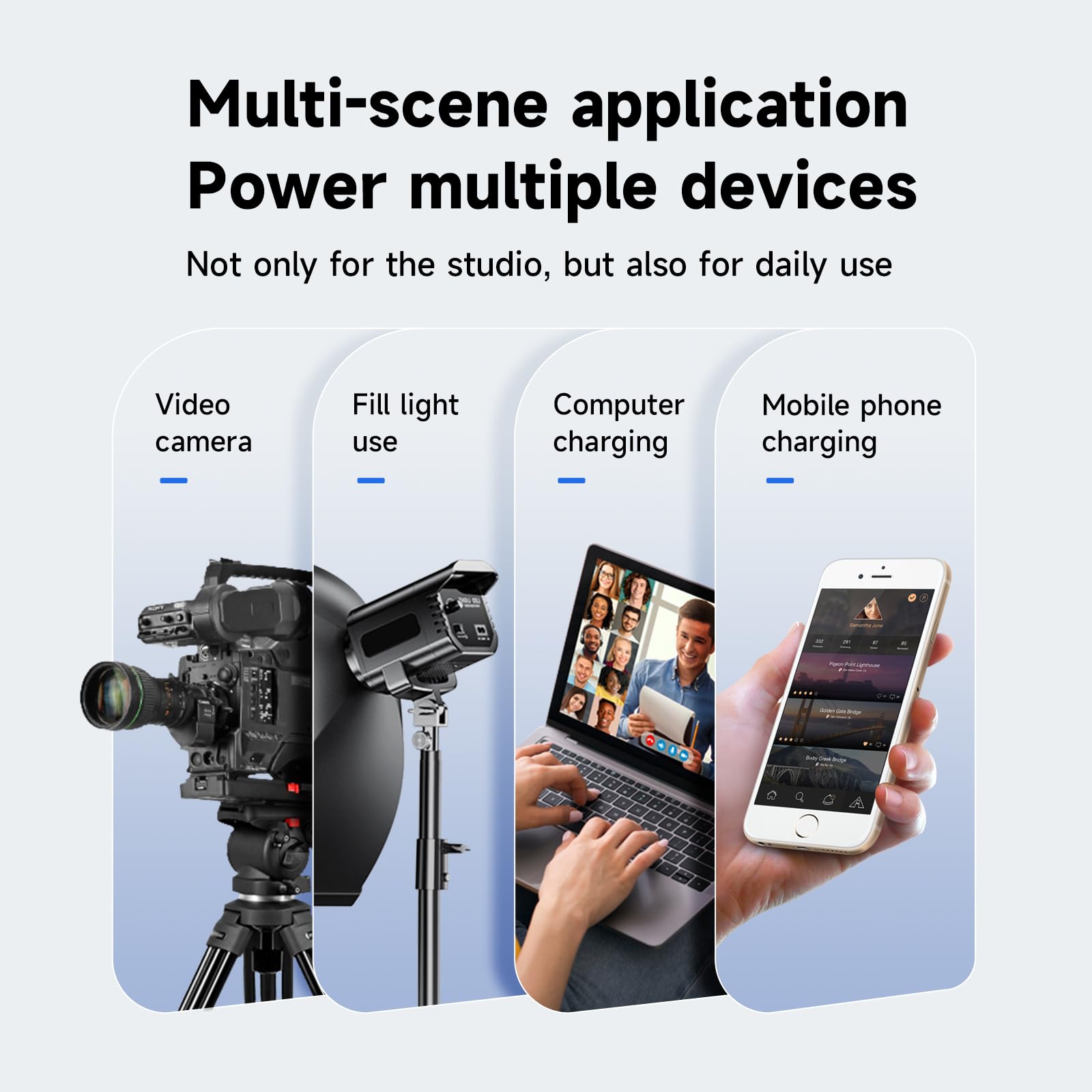 CITYORK Batterie V-Mount/V-Lock 95 Wh pour Sony BP-95W avec chargeur d'entrée USB-C et câble USB-C, compatible avec caméra vidéo, caméscope, diffusion vidéo, lumière LED BP-95W