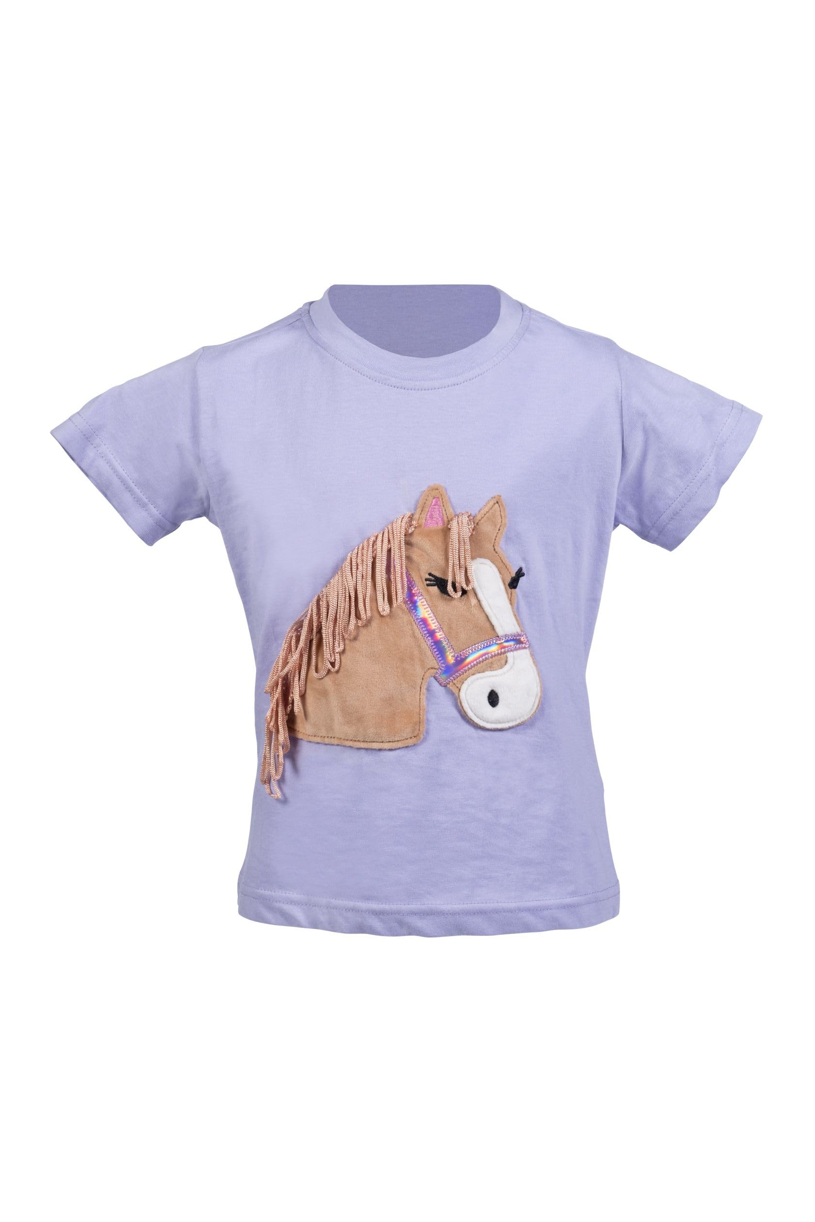 Hkm Girl's Lola Fluffy T-Shirt, Dark Purple, 134-140