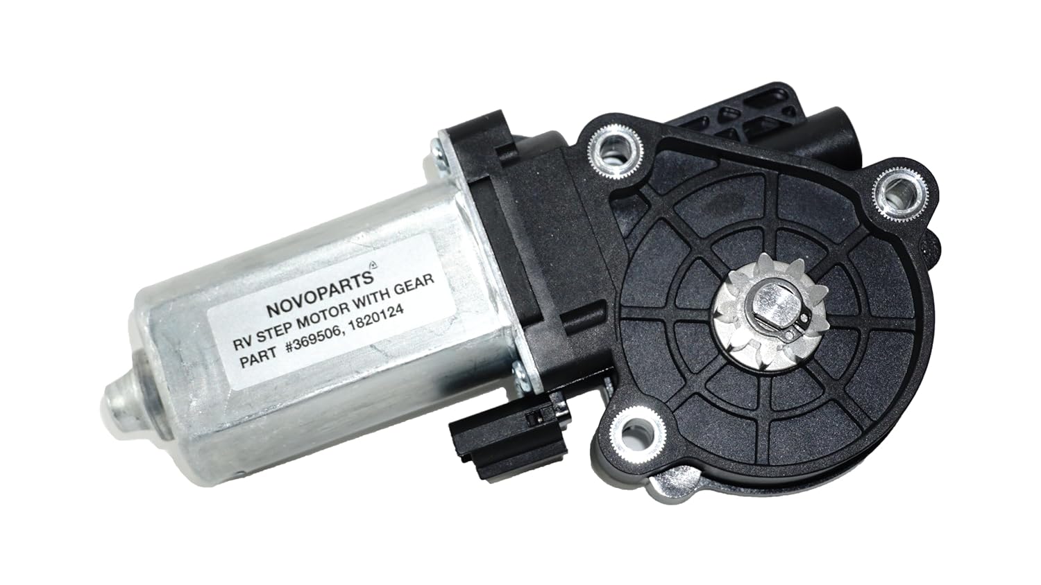 RV Step Motor 369506 for Electric RV Steps Replacement 25 Series Part Number 369506, 1820124, 214-1001, 1101428, 366043 9-Tooth External Gear Included