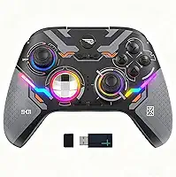 Controle Xbox Sem Fio Universal - Compatível com Xbox Series S, Xbox Series X, Xbox One e PC,Gatilhos Lineares, Botões Traseiros Programáveis, Vibração Intensa, Bateria 1000mAh com até 15 Horas