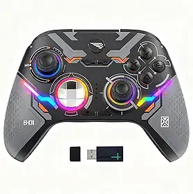 Controle Xbox Sem Fio Universal - Compatível com Xbox Series S, Xbox Series X, Xbox One e PC,Gatilhos Lineares, Botões Traseiros Programáveis, Vibração Intensa, Bateria 1000mAh com até 15 Horas