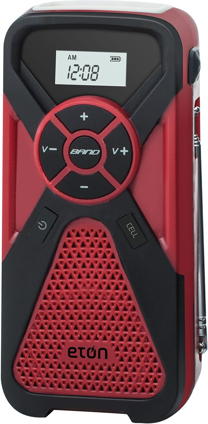 American Red Cross FR1 Emergency Weather Radio With Smartphone Charger, Backlit Digital Display, Flashlight, 2000mAh Rechargeable Battery, NOAA Weather Alerts, Commitment To Preparedness