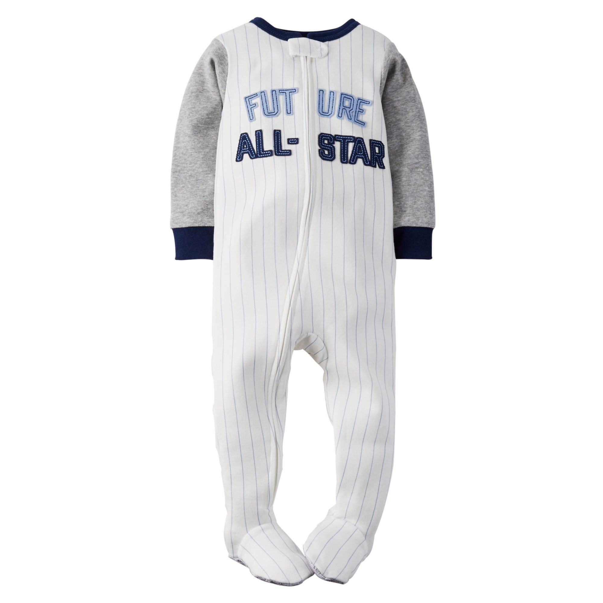 Carter's pijama con pie "Future All-Star" para niños, gris multi, 18 meses