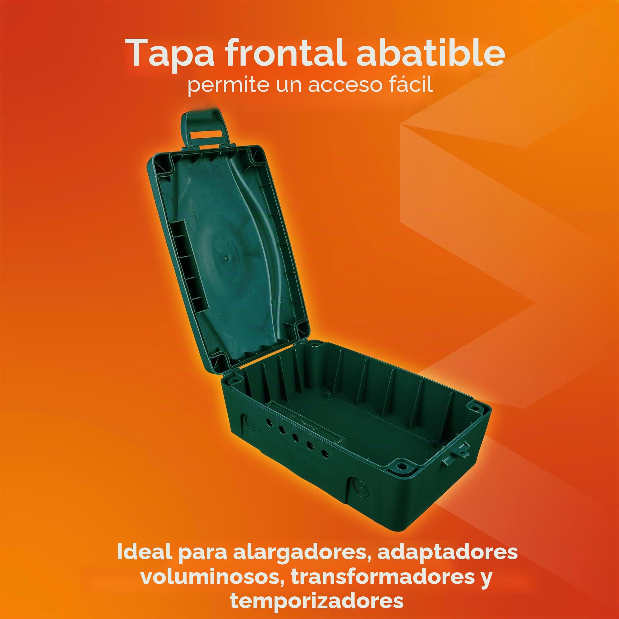 Masterplug Caja eléctrica Resistente a la Intemperie para Exteriores, 345 x 220 x 126,5 mm, Color Verde
