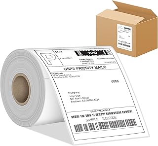4”x6” Thermal Labels Shipping Labels, BESTIKER 4”x6” Direct Thermal Labels 1 Rolls, Compatible Zebra 2844 Rollo Thermal Printer Label 4x6 with Perforated, 250 Labels/Roll, 1” Core