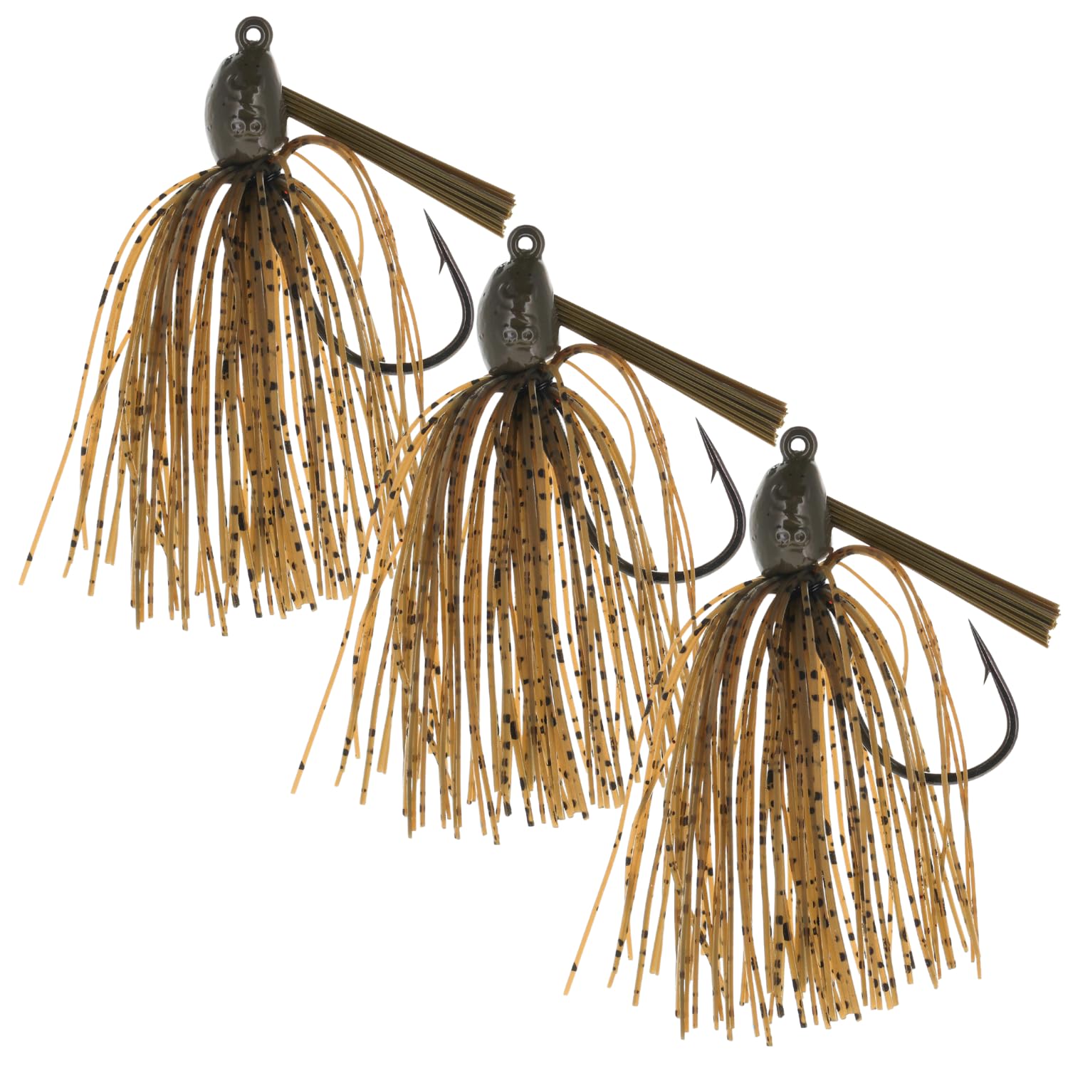 Reaction Tackle Swim Jigs for Bass Fishing - Weedless Bait Design Fishing Lures and Silicone Skirt - Also Pike, Walleye and Muskie and More (3-Pack)