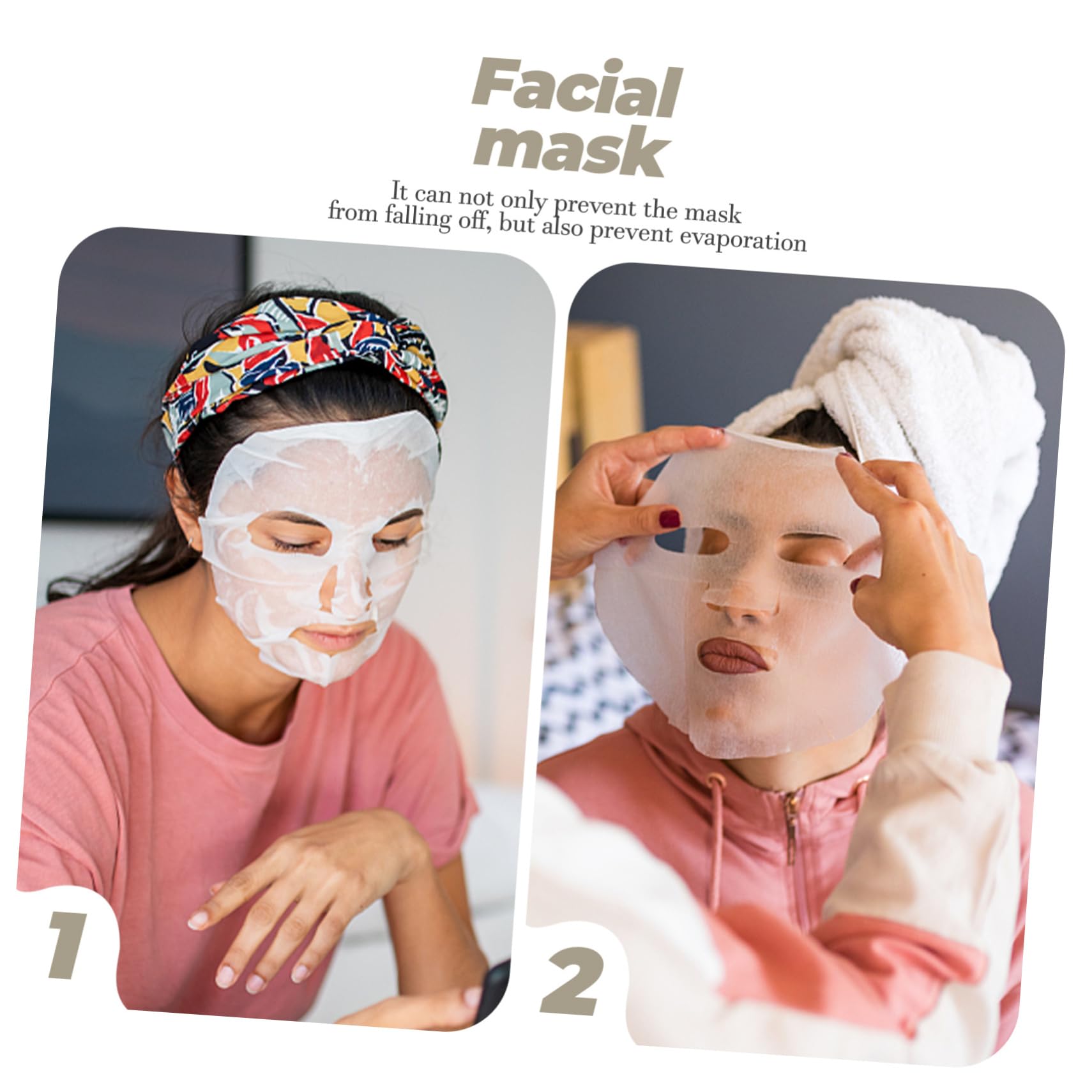 5 Set Maschere Visage Silicone Riutilizzabili Copertura Idratante Per Bellezza E Comfort Per Uso E Trattamenti Bellezza 3 Pezzi * 5