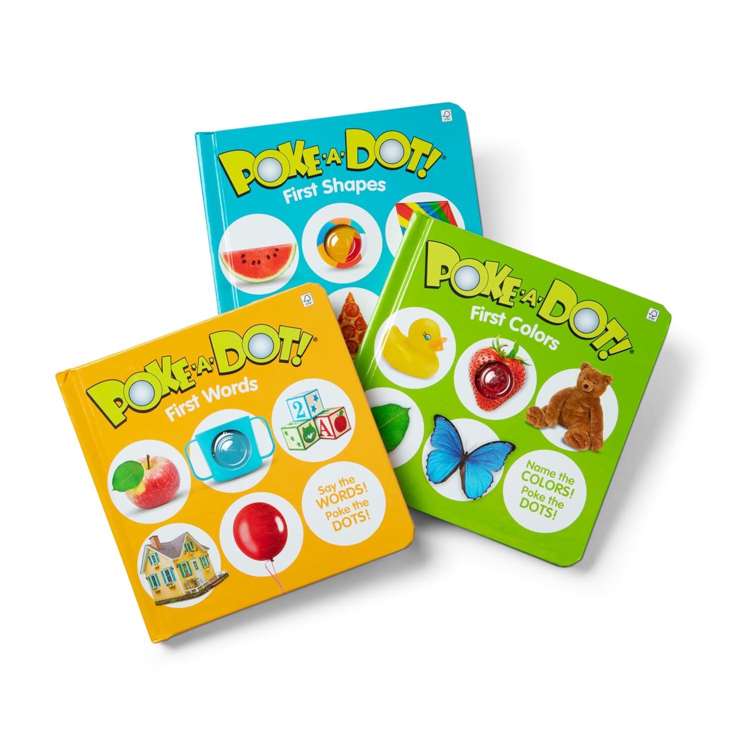Melissa & Doug Poke-a-Dot Children’s Books 3-Pack – First Words, Shapes, And Colors