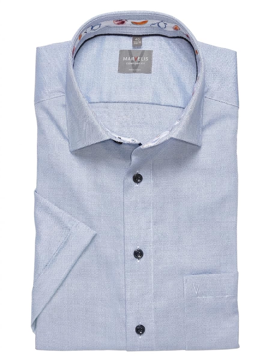 Marvelis Herren Businesshemd Kurzarm 700712,Einfarbig,Comfort fit,New Kent