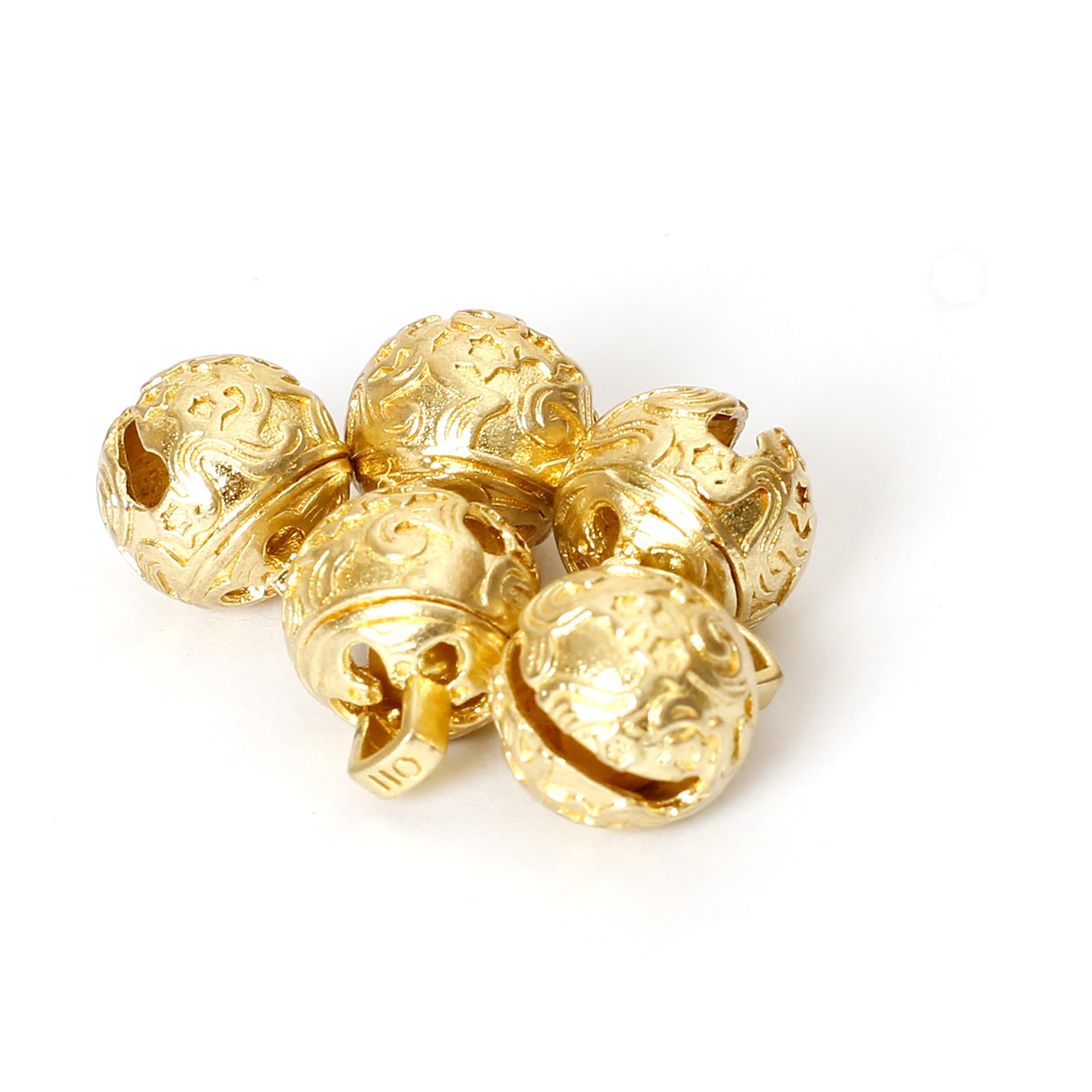 Amazon.co.jp: 鈴 ベル 手芸 5個入り 12mm ハンドメイド ゴールド 金鈴