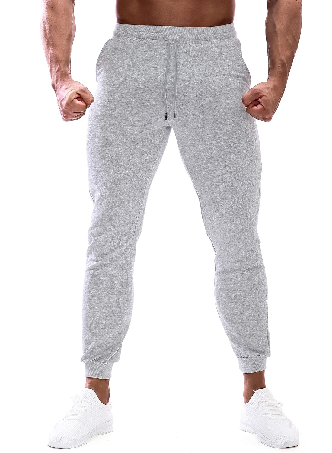 HOOD CREW Pantalones deportivos ajustados para hombre con bolsillos