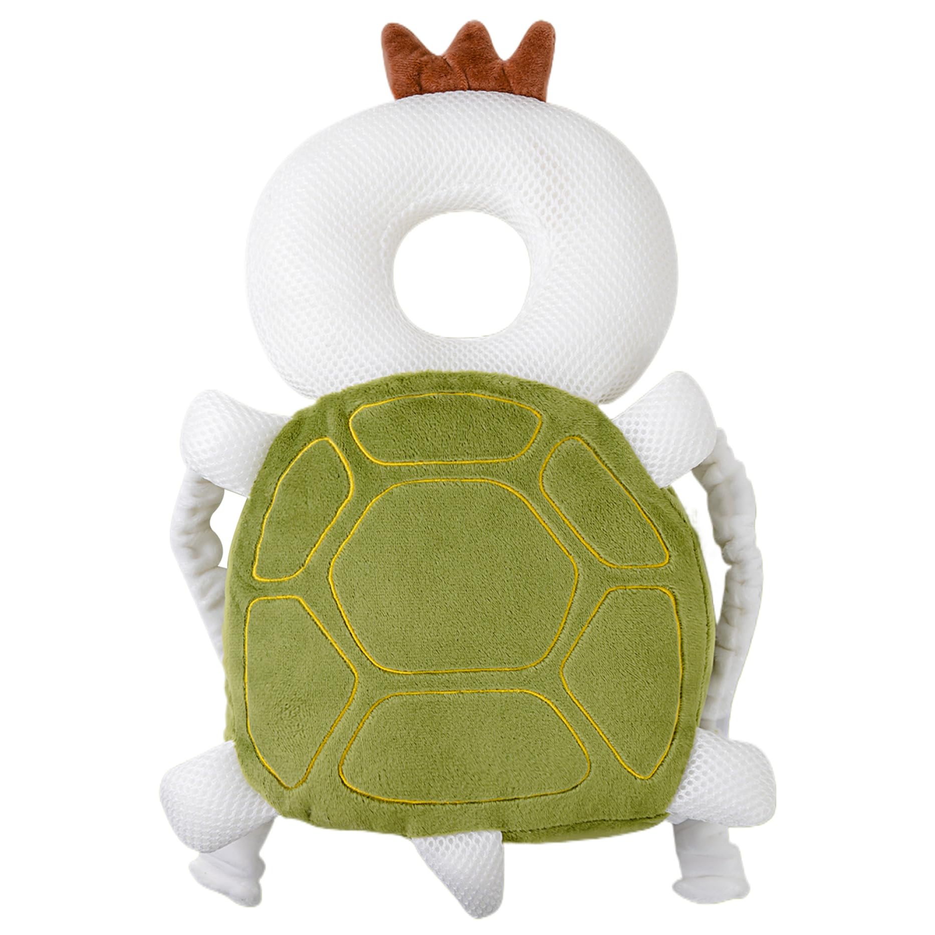 Baby Head Protector Sac à dos mignon Breatte de protection de tête en peluche avec une sangle à poitrine Absorption d'amortisseur Protecteur de tête pour la marche pour bébé, Turtle Baby Head Protect