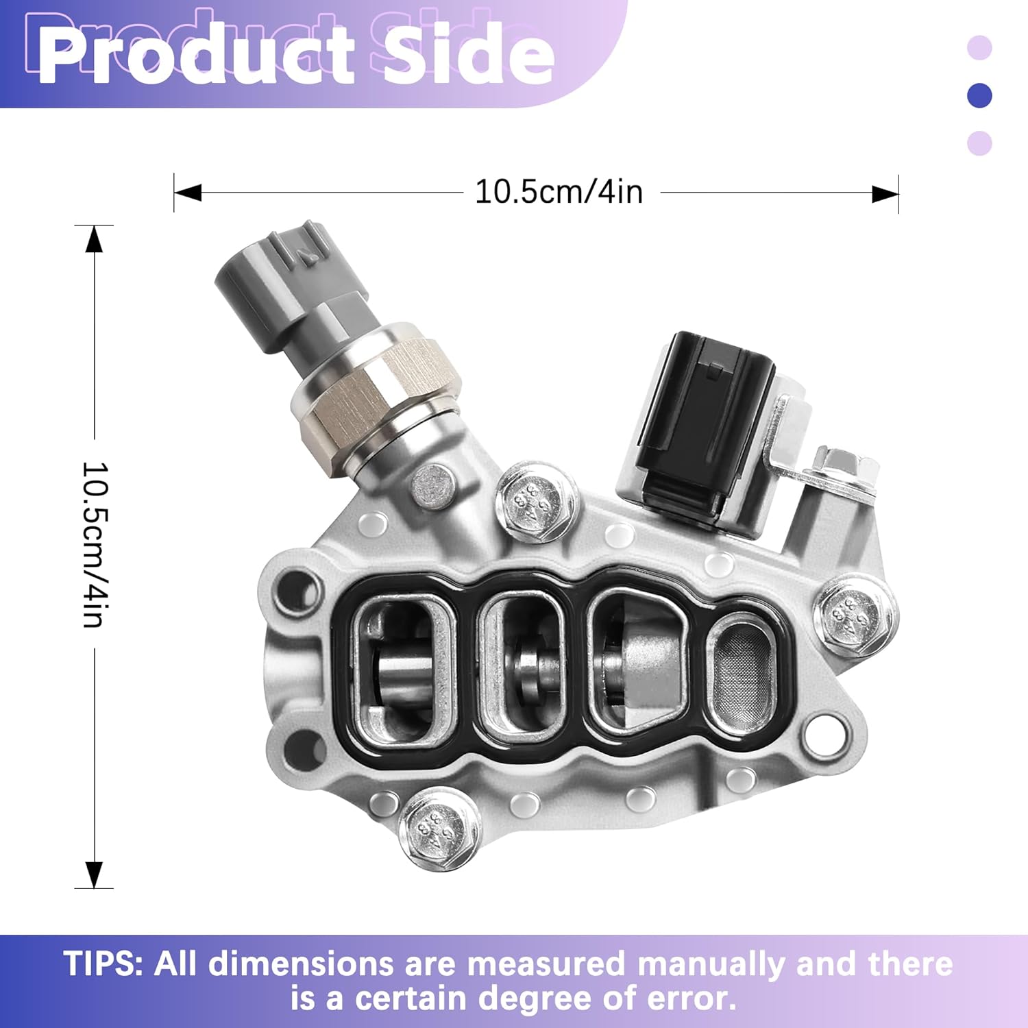 Engine Variable Valve Timing (VVT) Solenoid Compatible with 2005-2007 Honda Accord Hybrid Odyssey 3.5L, 2006-2008 Honda Pilot 3.5L Replaces 918-078 15810-RKB-J01