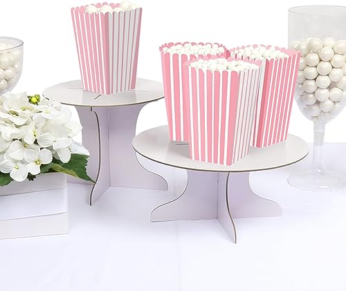 Miniatura 3 de Big Dot of Happiness Pink Stripes - Cajas de palomitas de maíz simples para recuerdos de fiesta, juego de 12
