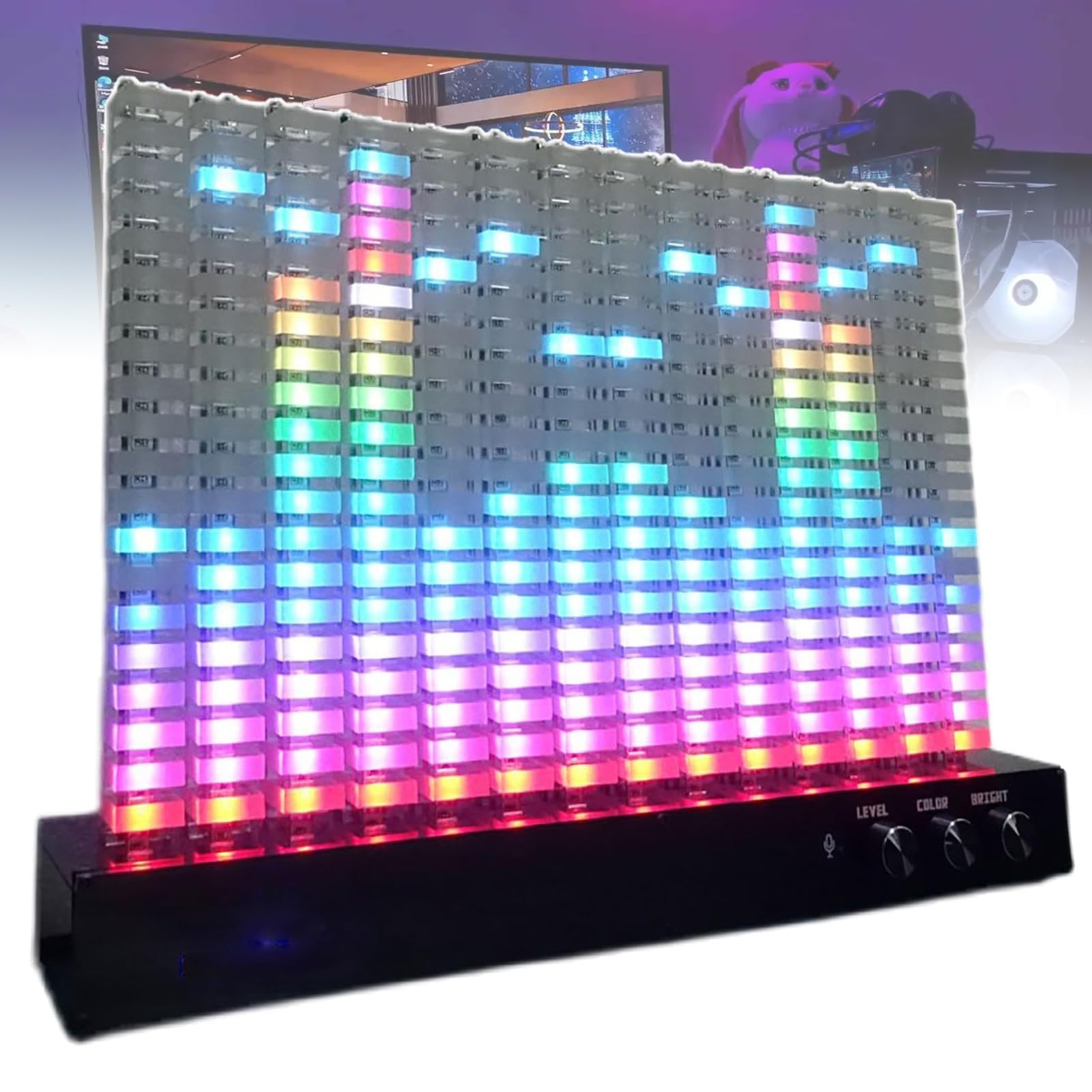 Colonne lumineuse LED rythmique en alliage pour spectre audio