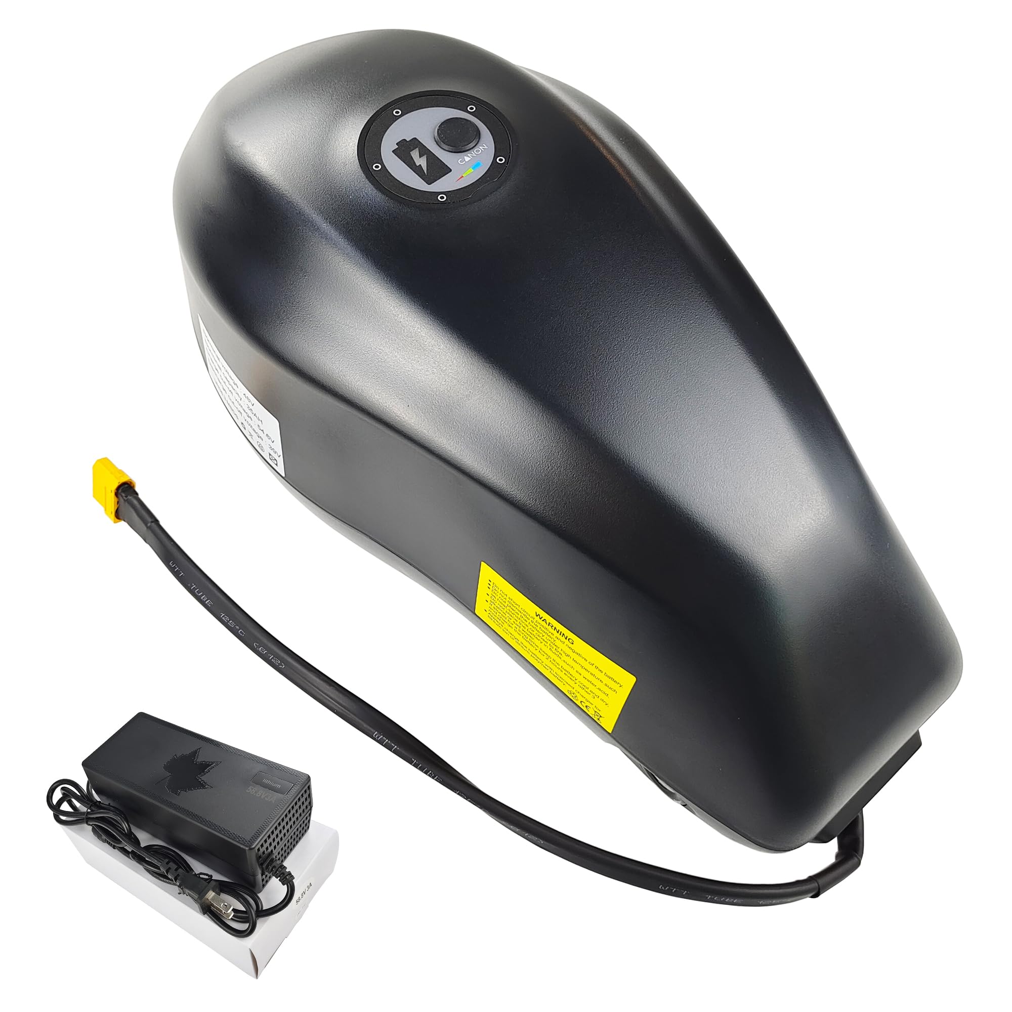 Fuel Tank Style 48V 72V Ebike Battery 52V 60V Lithium-ion Battery 21700 Cells High Capacity Fuel Tank Style Batteries for 500-3000W Motor Motorcycle Tricycle Scooter Conversion Kit (48V35Ah 60A BMS)