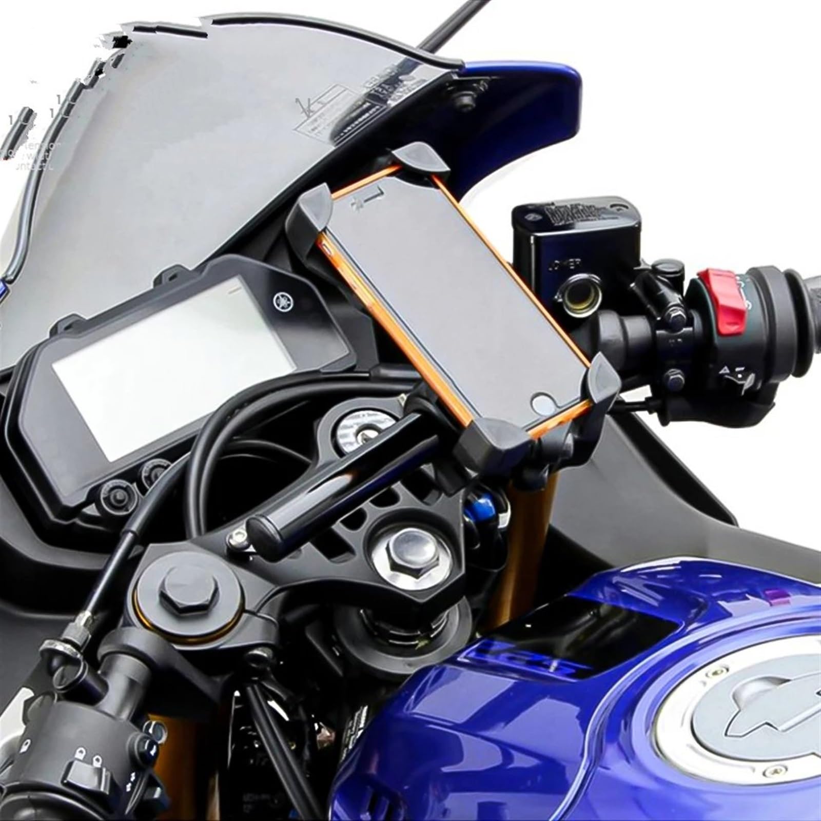 Soporte Navegación para YZFR3 para YZF-R3 R25 YZFR25 2019-2024 2023 Motocicleta Soporte De Navegación para Teléfono Móvil Multifuncional Soporte GPS para Motocicleta