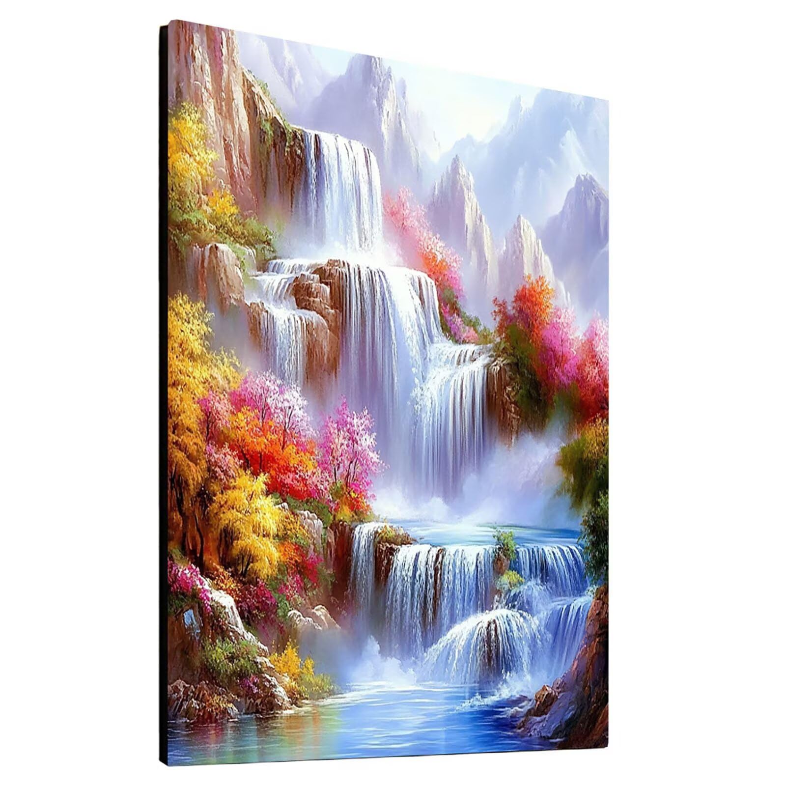 Falls Diamentowe zestawy artystyczne dla dorosłych, drzewo, malarstwo diamentowe, DIY, kryształowe zestawy artystyczne dla dorosłych, pełne wiercenie po numerach, 100 x 137 cm, haft krzyżykowy