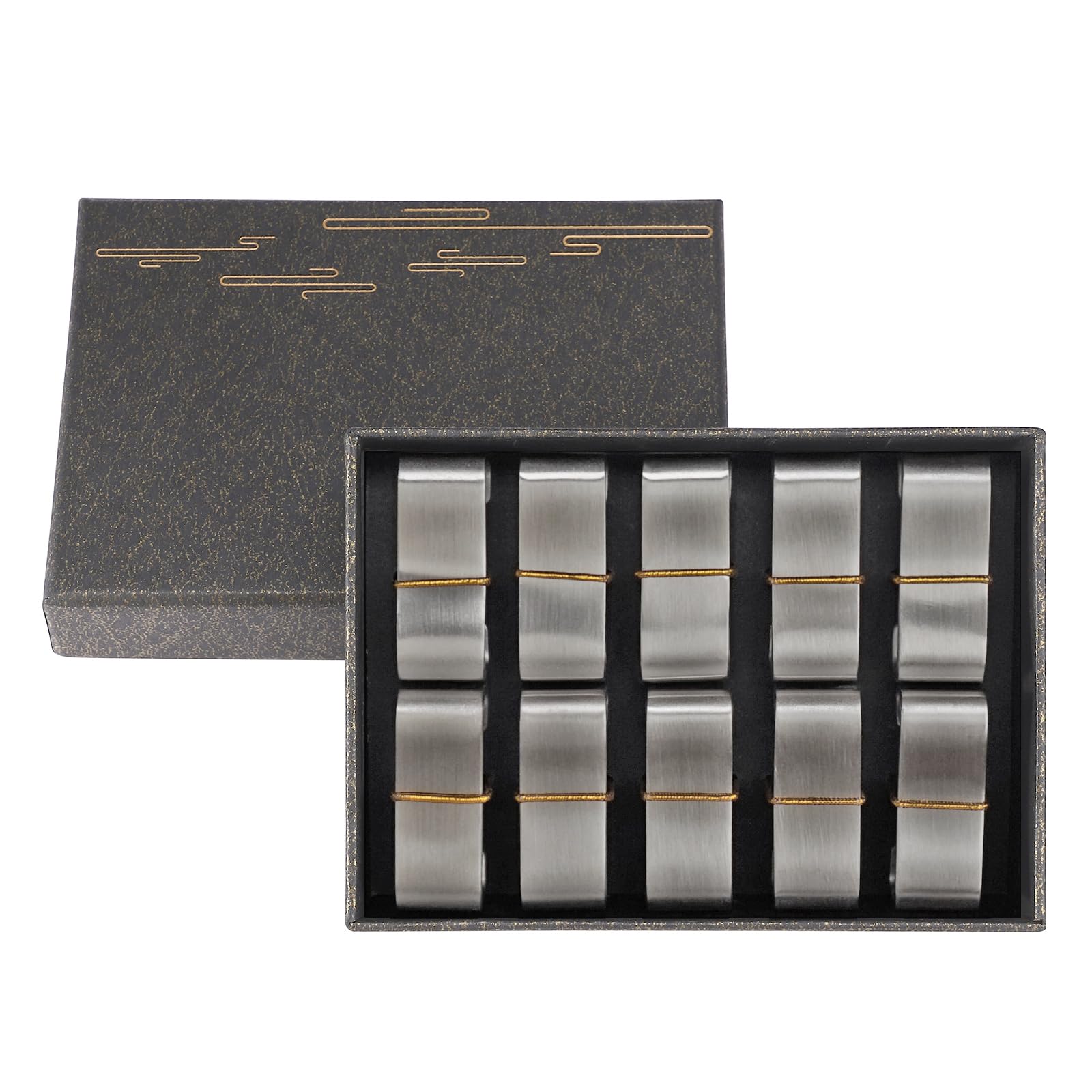 Youda 10PCS Chopsticks Rests Stainless Steel Chopsticks Holders Spoon Fork Knife Stand Rack Set (Silver)